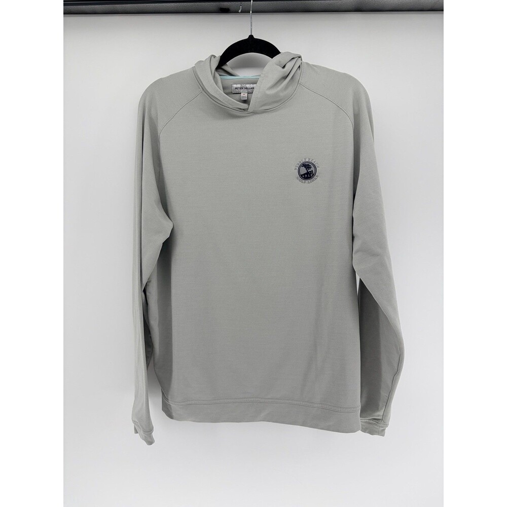 Peter Millar Pebble Beach Performance Hoodie Women M Gray